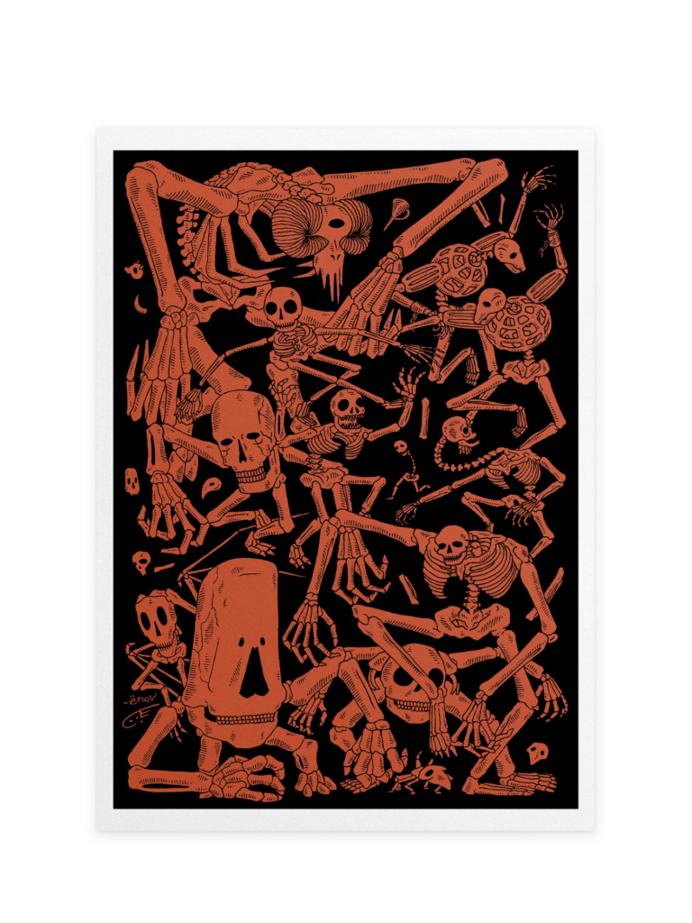 Risographie Danse Macabre